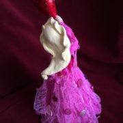 Creative Paperclay and Paverpol pink bottle doll valentine  by gloricom   (330)